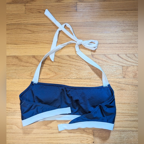 $4 Peyton & Parker Navy Bandeau Halter Bikini Swim Top XXL - Picture 3 of 4